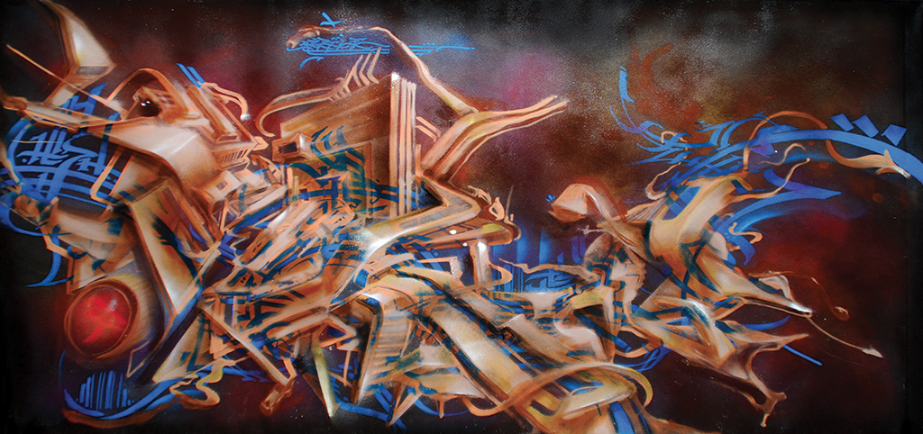 3D kaligraffiti 2012 140x220cm