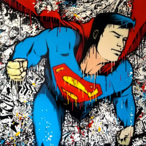 CREY 132 - Superman - Aérosols sur toile - Collectif AVC
