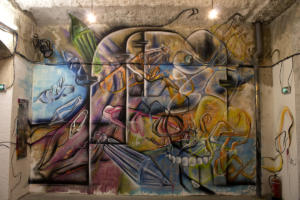 POASSON - Superposition - fresque & toiles - Marseille 3013 - Collectif AVC